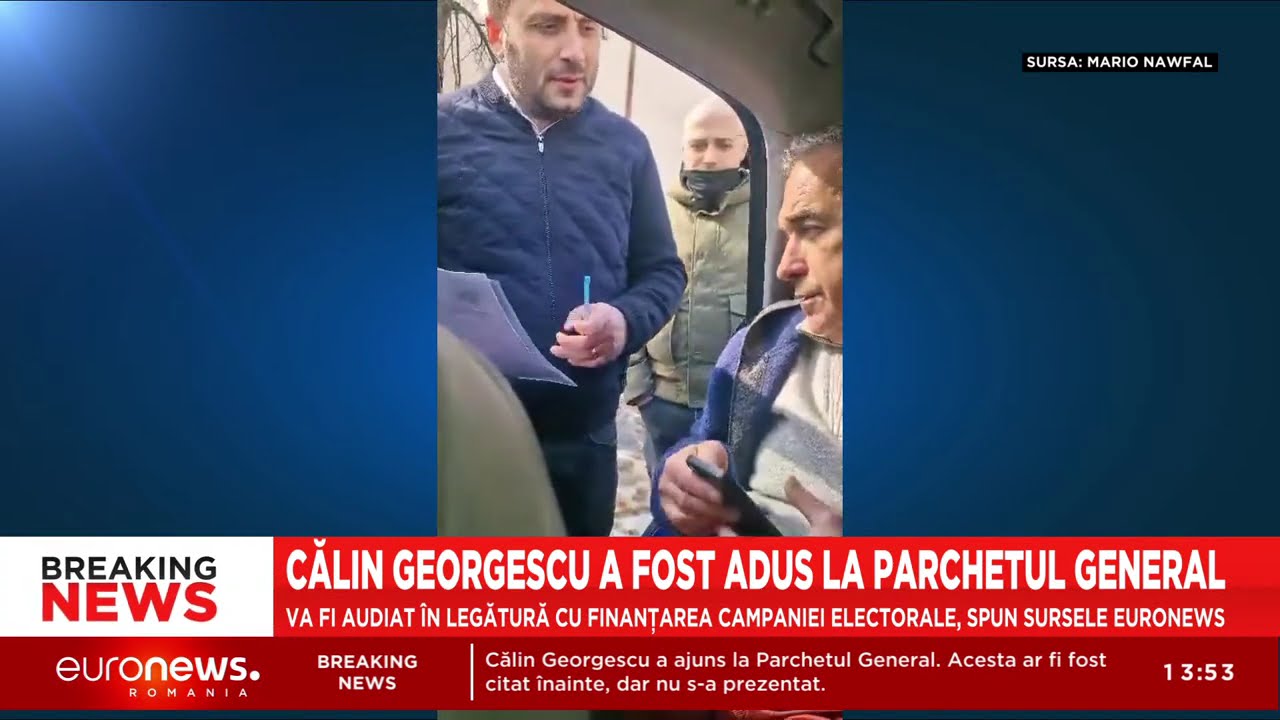 Momentul în care Călin Georgescu a fost ridicat de polițiști din trafic și dus la Parchetul General