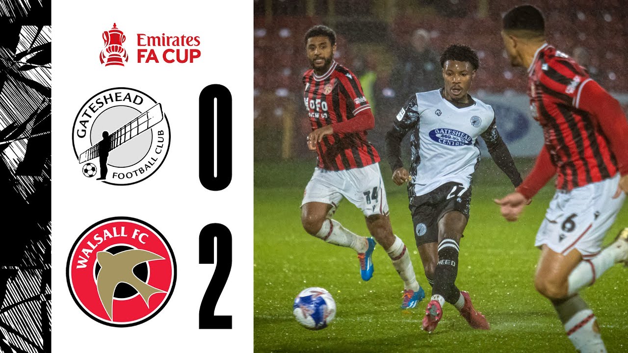 Heed lose to Walsall in FA Cup second round | Gateshead 0-2 Walsall | HIGHLIGHTS