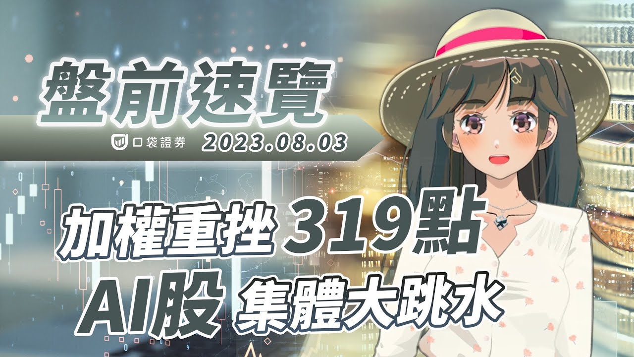 2023.08.03 星期四-加權重挫319點!AI股集體大跳水!