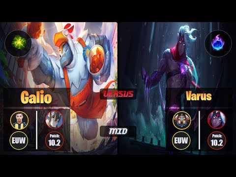 Bolulu GALIO (Mid) [Aftershock] VS VARUS - Challenger EUW Patch 10.2