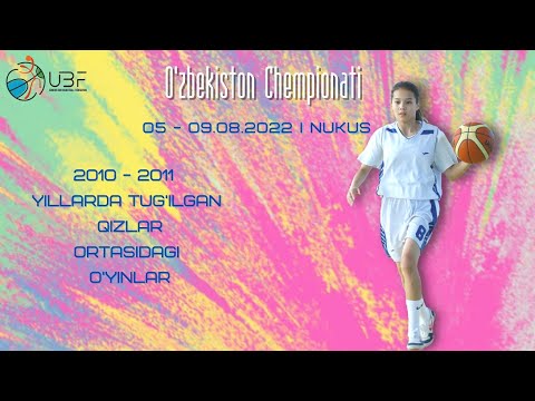 O'zbekiston Chempionati I Qizlar 2010 - 2011 y. I 05.08 - 09.08.2022 y. I Nukus.