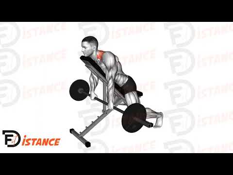 Exercice Shrugs à la barre sur banc incliné