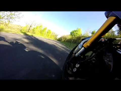 XSR900 with Andreani cartridges (bumpy French D road)