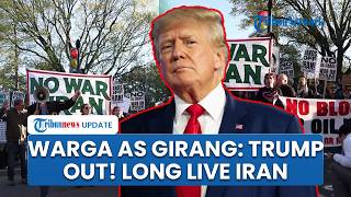 Warga AS Demo seusai Trump Umumkan Gencatan Senjata: Trump Out! Long Live Iran & Palestina