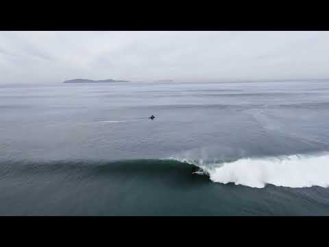 Step-off surfing at Baja Malibu 