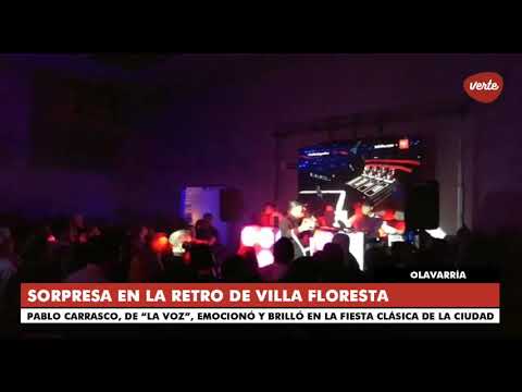 Show sorpresa de Pablo Carrasco, de "La Voz", en la Retro de Villa Floresta