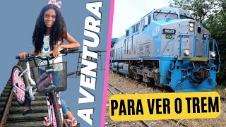 Passeio de bicicleta para ver o trem (imagens incrveis).