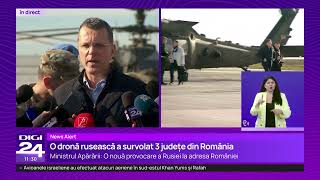 Ionuț Moșteanu: O dronă fără încărcătură explozivă a fost găsită în județul Vaslui