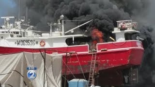 Fire damages boat at shipyard in Campbell Industrial Park