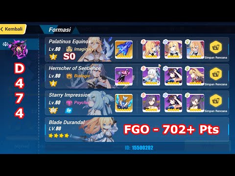 HI3 SEA - [Nirvana Exalted Abyss] False God Otto (D474) 702+ Pts - PE(S0), HS(S1), SI + Dudu*4