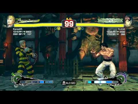 SSF4 AE: TLE30 (Fei Long) Vs Kyros85 (Cody) XBL Endless Battle Match (720p HD)