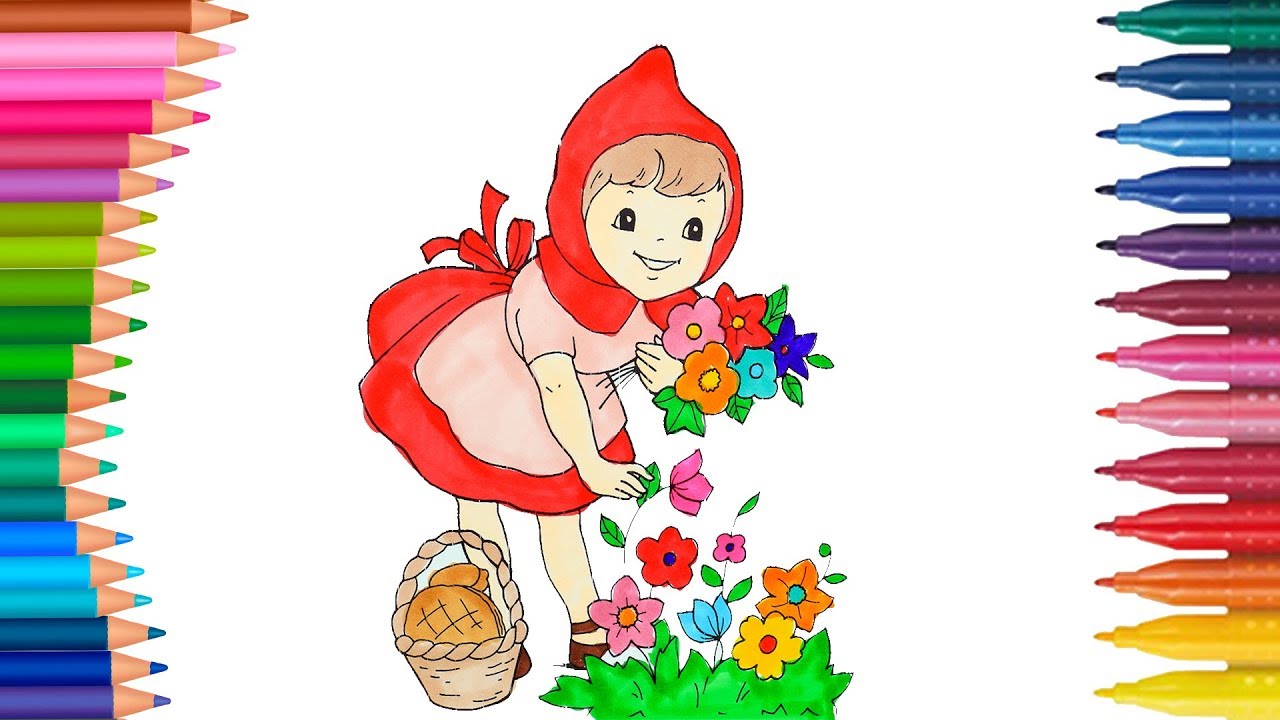 Caperucita Roja | Como Dibujar y Colorear | Dibujos Para Niños | Aprende Pintar.