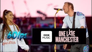Chris Martin and Ariana Grande - Don&#39;t Look Back In Anger (One Love Manchester) 60fps