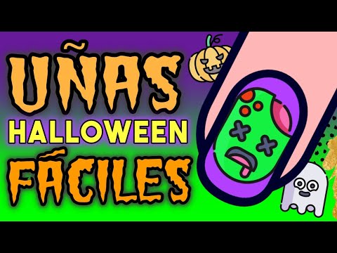 ¡ZOMBIES, CALABAZAS Y MÁS! 🎃 UÑAS HALLOWEEN FÁCILES 🎃