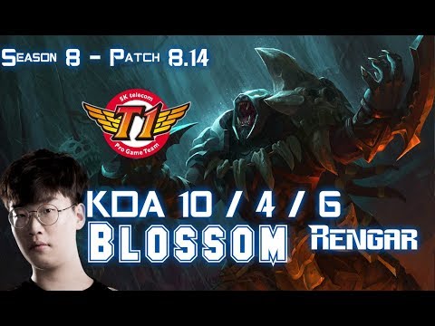 SKT T1 Blossom RENGAR vs GRAVES Jungle - Patch 8.14 KR Ranked