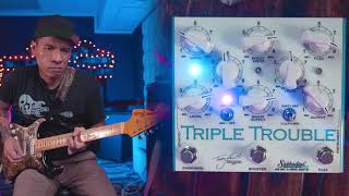 Video thumbnail for Sabbadius Triple Trouble pedal (2020) | Overdrive - Boost - Fuzz @sabbadius by R.J. Ronquillo