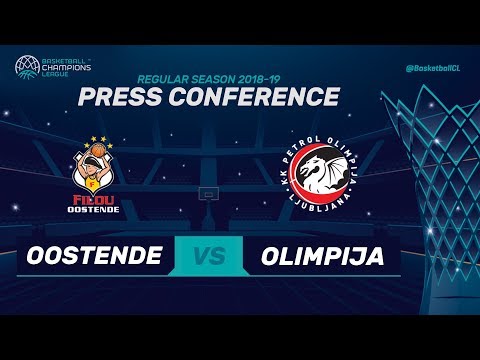 Filou Oostende v Petrol Olimpija - Press Conference - Basketball Champions League