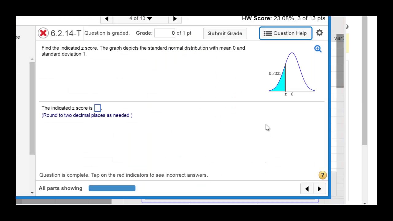 find z score standard normal statcrunch