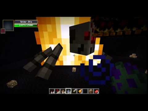 Minecraft Mob Battle:Battra Larva vs Mothra Larva,Spiderzilla