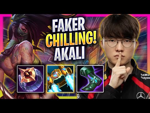 FAKER CHILLING WITH AKALI! - T1 Faker Plays Akali MID vs Lee Sin! | Season 2024