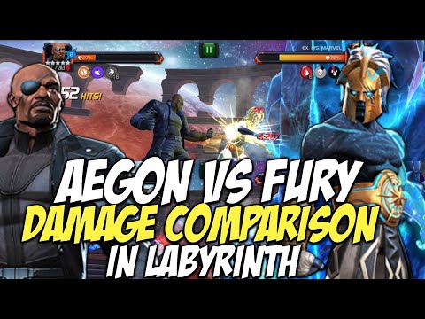 Aegon Vs Nick Fury Damage Comparison | Battle Of The Skill Gods | Marvel Contest Of Champions
