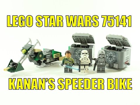 LEGO 2016 STAR WARS KANAN'S SPEEDER BIKE 75141 REVIEW Video