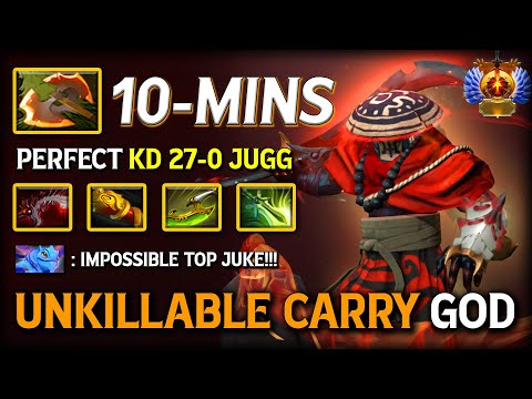 UNKILLABLE CARRY GOD Juggernaut | 10-Mins Fast Farm Speed & Max Attack Speed Build | 7.39e DotA 2