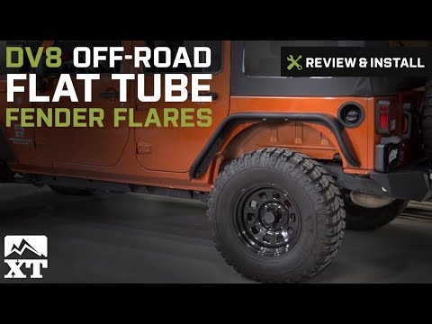 Jeep Wrangler (2007-2017 JK) DV8 Off-Road Flat Tube Fender Flares Review & Install