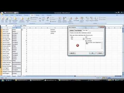 Data Validation in Excel 2007