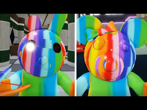 ROBLOX PIGGY 2 RAINBOW BUNNY VS RAINBOW MOUSY JUMPSCARE - Roblox Piggy Book 2