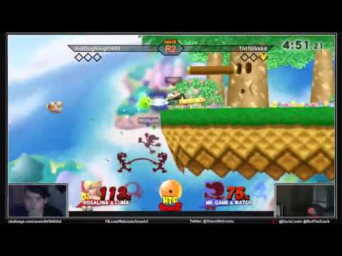 HotDogKnight409 (C. Falcon/Rosalina) Vs. Tht1blkkkd (G&W/Ness) - HTCGames | Sm4sh TuesdayZ