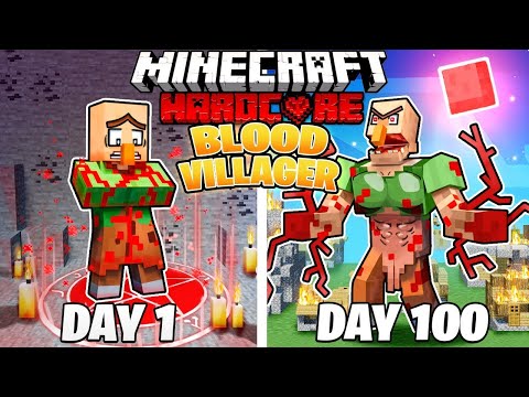 I Survived 100 DAYS as a BLOOD VILLAGER in Minecraft Hardcore World... (Hindi) || AB