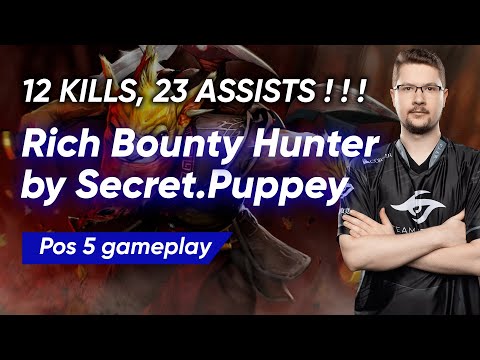 Puppey plays Bounty Hunter Pos 5 | Full Gameplay Dota 2 Replay