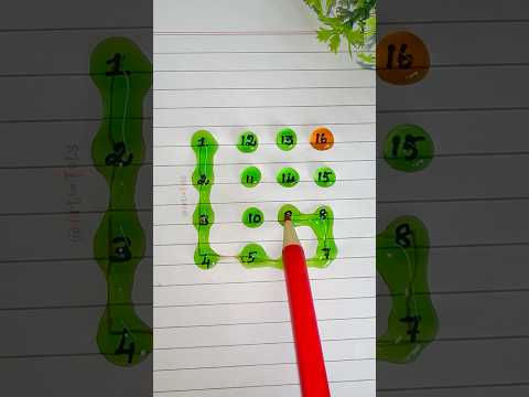 Connect All Numbers 1-16 #art #drawing #numbers #maths #trending #shorts #ytshorts #short #funny
