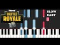 Fortnite Battle Royal Menu - Theme (SLOW EASY PIANO TUTORIAL)