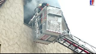 preview picture of video '**BLAZE** Structure Fire / Dachstuhlbrand, Löscharbeiten, Oppenweiler, Germany, 06.10.2014.'