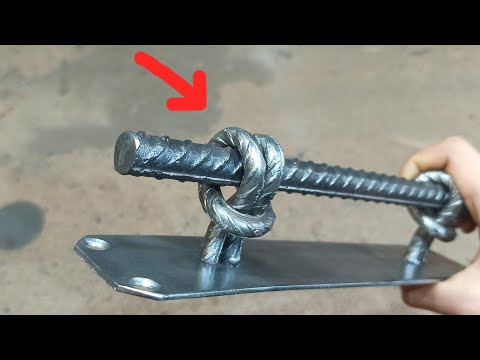 How to make a steel knot with a rebar bend - Rebar knot without heat