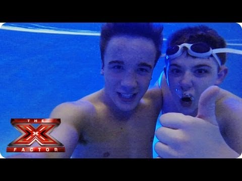 Sam Callahan and Nicholas take a dip - TalkTalk Backstage - The X Factor UK 2013