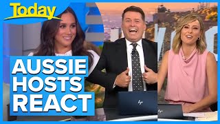 Aussie host loses it over Meghan Markle's Ellen interview | Today Show Australia