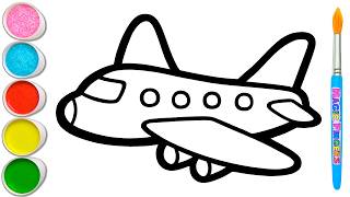 ✈️ Pesawat Mainan Menggambar, Melukis, Mewarnai untuk Anak, Balita | Lukisan Gouache Sederhana #424