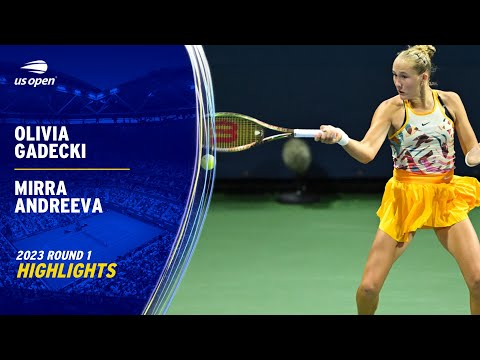 Olivia Gadecki vs. Mirra Andreeva Highlights | 2023 US Open Round 1