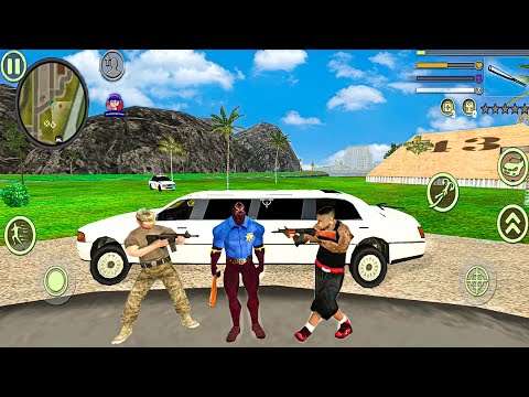 Panther Police Spider Rope Hero Vice Town Simulator Mission Kill The Gangster #17 Android Gameplay