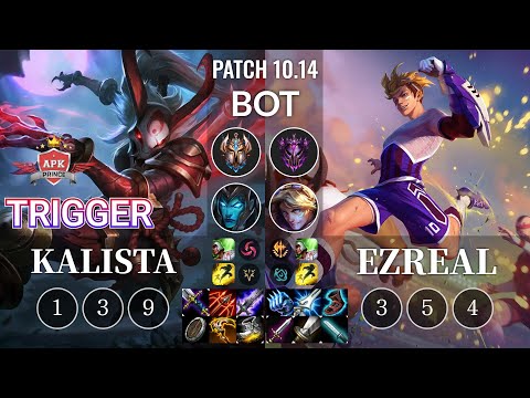 APK Trigger Kalista vs Ezreal Bot - KR Patch 10.14