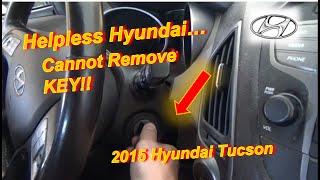 Helpless Hyundai...Key STUCK in Ignition, Battery DEAD!
