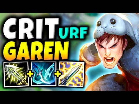 CRIT GAREN IN URF MODE!! THE MOST BROKEN CHAMPION IN URF MODE! (INSANE 1 SHOTS) - League of Legends