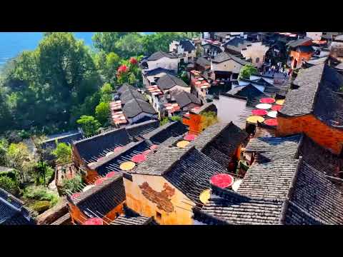 O cenário de outono em Huangling é perfeito e tem estado muito animado ultimamente!#china #village