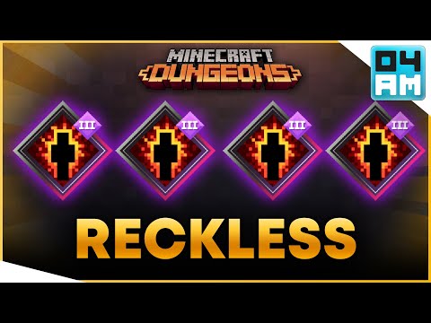 What If? QUADRUPLE RECKLESS - Impossible Enchantment Combo Showcase in Minecraft Dungeons