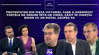 Ediție specială. Protestatar din Piaţa Victoriei, găsit în judeţul Bihor cu un pistol asupra sa