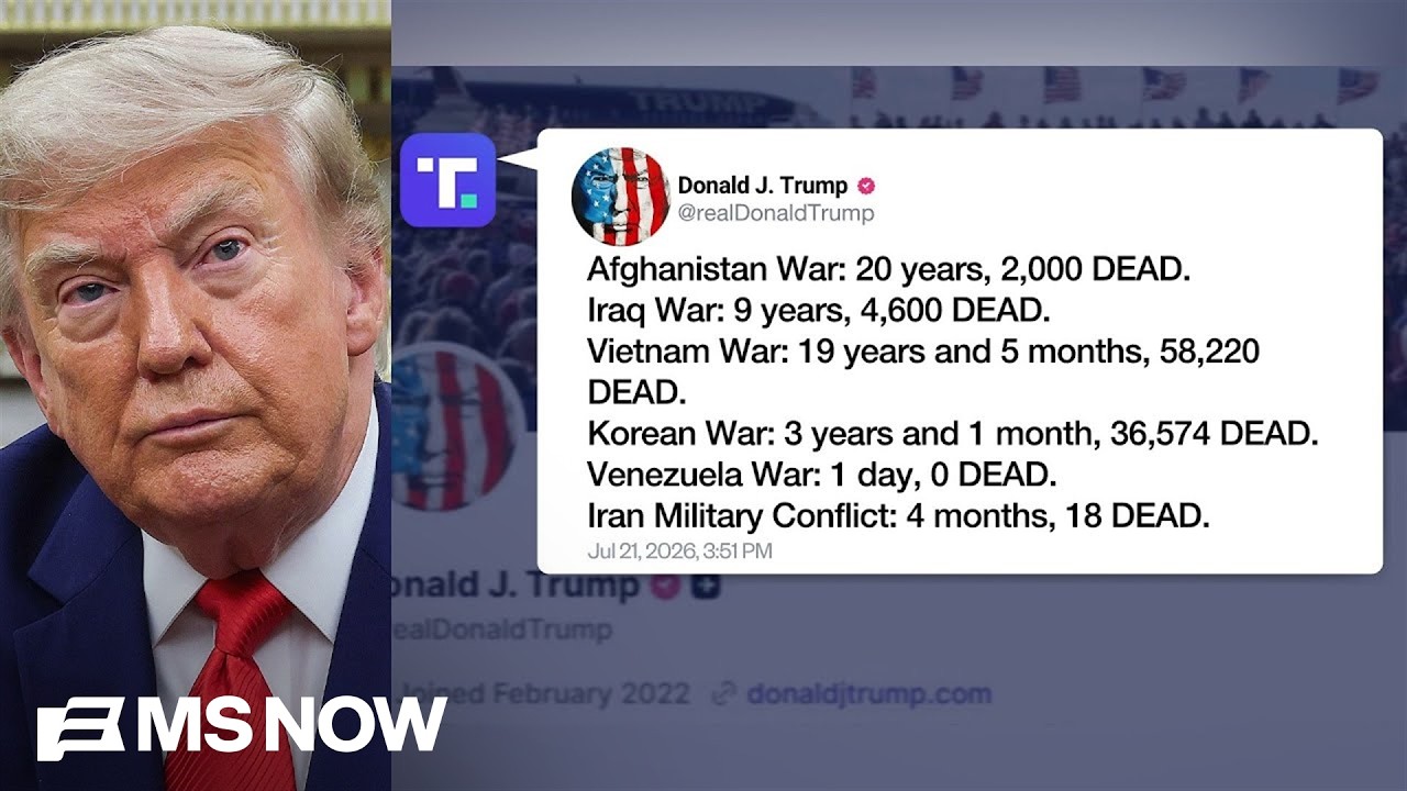 Video: Trump compares Iran conflict deaths to prior wars; analysts call post callous