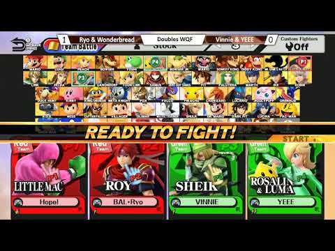 CB17 Doubles  - Ryo & WonderBread Vs. Vinnie & YEEE SSB4 Winners Quarterfinals